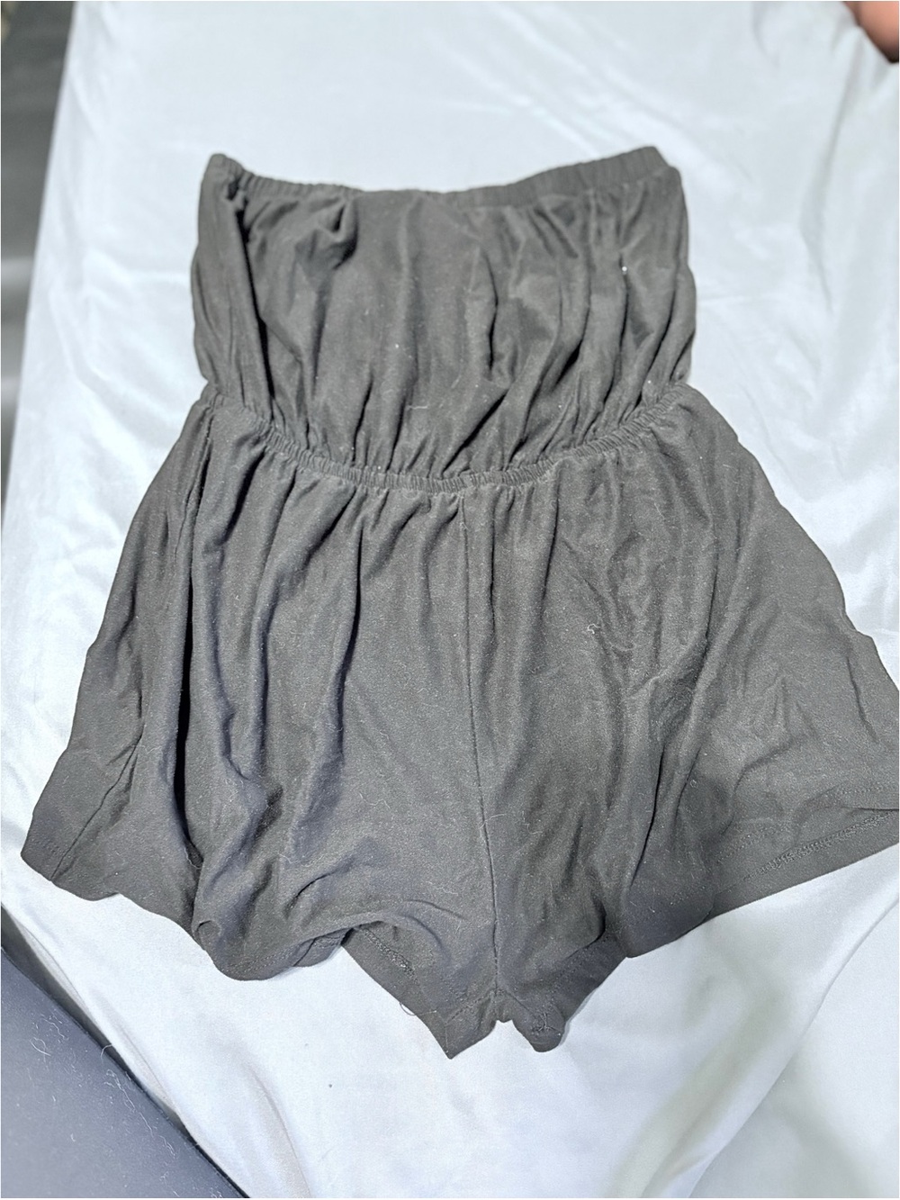 Ardene Black Strapless High-Waist Shorts Romper - Picture 1 of 2